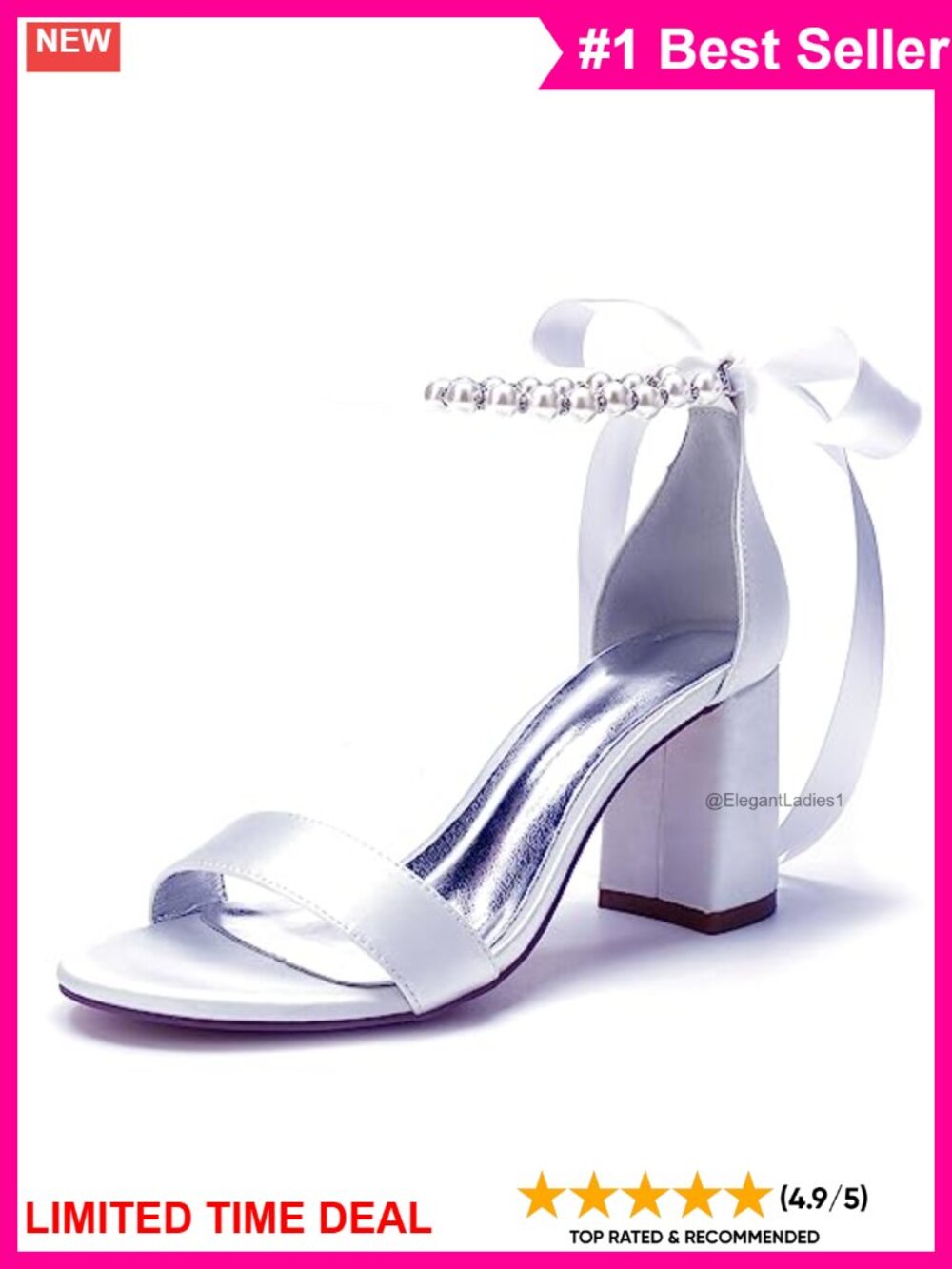 Satin Open Toe Block Heel Ankle Strap Wedding Pumps